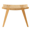 Photo of a natural oak and natural Danish Cord pi stool on  white background.